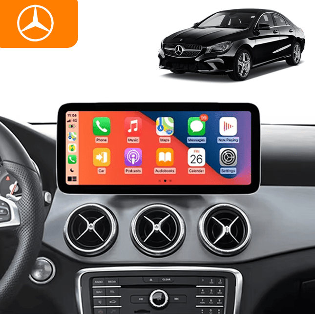 VCTparts CarPlay en Android Auto Radio 9 Inch voor Mercedes Benz A Klasse W176, GLA X156, CLA C117 en X117, G Klasse W463 (2013–2018) – GPS Navigatie Touchscreen – Inbouwen / Inbouwservice / Installatie Ainavi 1