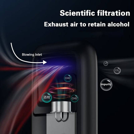Alcohol Blaastest Digitaal met LED Scherm Oplaadbaar Non-Contact met Hoge Nauwkeurigheid Promille Percentage Testen - VCTparts.nl