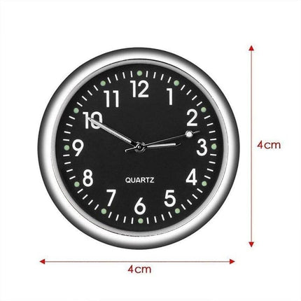 Analoog Mini Dashboard Auto Klokje Zelfklevend - Sport Zwart - VCTparts.nl