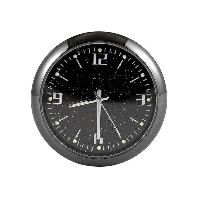 Analoog Mini Dashboard Auto Klokje Zelfklevend - Ster Chrome Stardust - VCTparts.nl