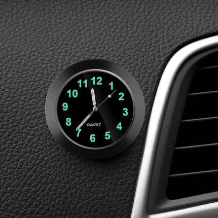 Analoog Mini Dashboard Auto Klokje Zelfklevend zwart Mat - VCTparts.nl