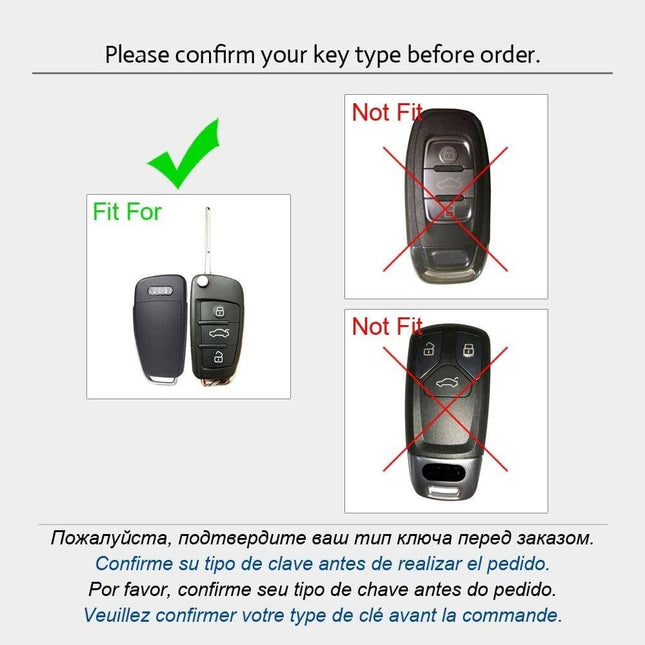 Audi Sleutel Hoes Siliconen Cover zwart Rood [A - RS - Q - TT] - VCTparts.nl
