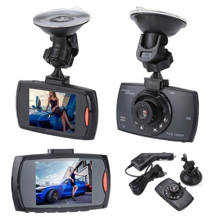 Auto Dashcam 720P 1CH Dashboard Video Recorder met Nachtzicht + Continue Voeding Zwart - VCTparts.nl