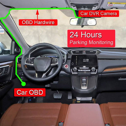 Auto Dashcam Continue Voeding Hardwire OBD Kabel Voeding Mini USB [3.5M 12v/24v] - VCTparts.nl
