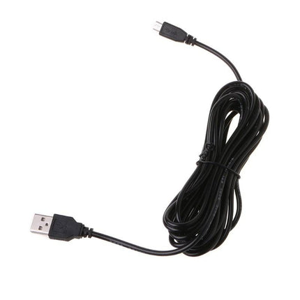 Dashcam 3.5m Micro-USB naar USB-A Recorder Voeding Kabel Zwart [5V/2A] - VCTparts.nl
