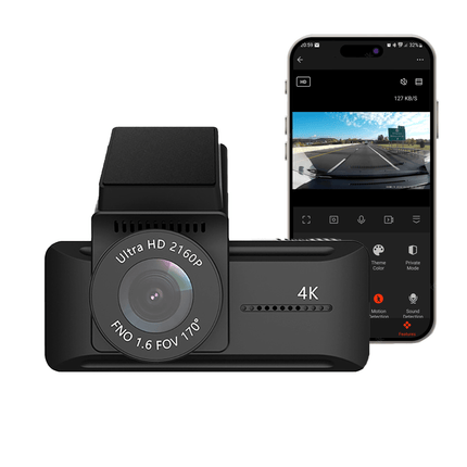 Dashcam 4K 2160P Wifi & GPS 1CH Auto Video Recorder met Scherm Zwart - VCTparts.nl