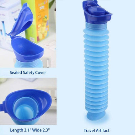 Opvouwbare Hygiënische Urinefles Afsluitbaar voor Vrouwen 750ml Blauw - VCTparts.nl