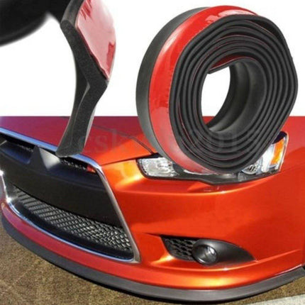 Side Skirts Verlaging Strip Bumper Bescherming Lip Rubber Sierstrip (2.5m) Zwart - VCTparts.nl
