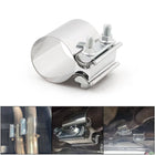 Uitlaatklem 4inch 101mm Mof Adapter Koppelstuk - Universeel RVS T304 met Stootvoeg Beugel - VCTparts.nl