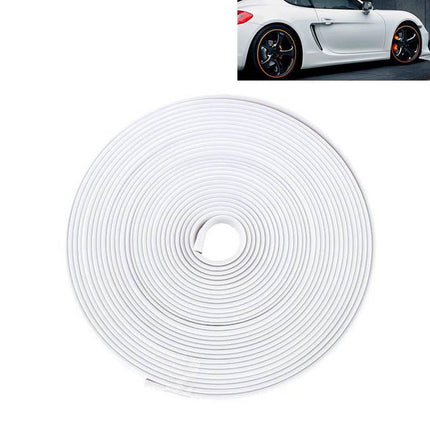 Velgen Bescherming Flexibele Decoratie Strip met Tape Wit (8 meter) - VCTparts.nl