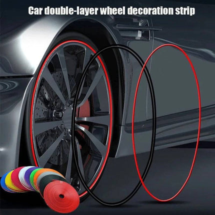 Velgen Bescherming Flexibele Decoratie Strip met Tape Wit (8 meter) - VCTparts.nl