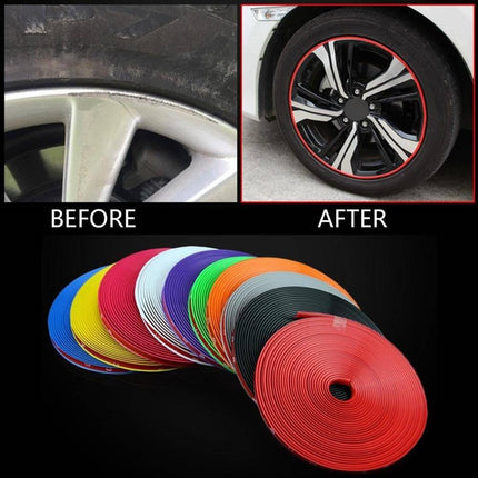Velgen Bescherming Flexibele Decoratie Strip met Tape Wit (8 meter) - VCTparts.nl