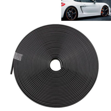 Velgen Bescherming Flexibele Decoratie Strip met Tape Zwart (8 meter) - VCTparts.nl