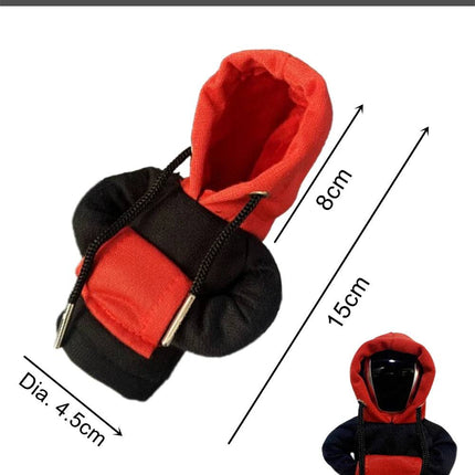 Versnellingspook Hoes Hoodie Versiering voor de Schakel Pook Knop - Rood Zwart [Trui Sweater] - VCTparts.nl