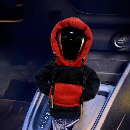 Versnellingspook Hoes Hoodie Versiering voor de Schakel Pook Knop zwart-Rood [Trui Sweater] - VCTparts.nl