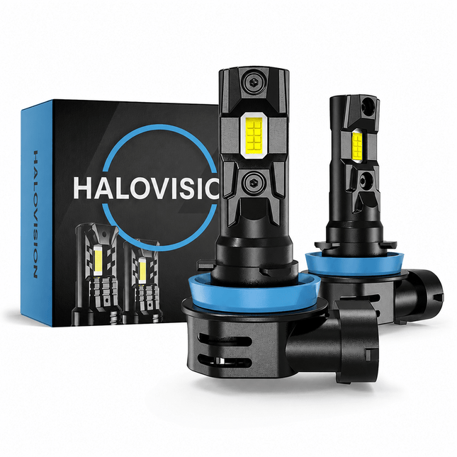 VCTparts HaloVision Turbo LED Koplampen HIR2 9012 – 25W 5000Lm 6000K Helder Wit – Canbus Plug en Play Dimlicht Grootlicht LED Set van 2 Autolampen HaloVision 1