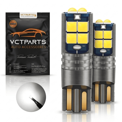 VCTparts High Power LED T10 W5W 6000K Wit Autoverlichting - Set van 2 voor Stadslicht Kenteken en Interieurverlichting