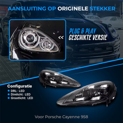 VCTparts LED Matrix Koplampen voor Porsche Cayenne 958 naar 2023 Upgrade – Plug en Play Headlights voor 958.1 Autolamp - VCTparts.nl