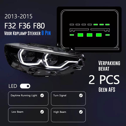 VCTparts LED Projector Koplamp Angel Eye - voor BMW 4 Serie F32/F36 (2013–2015) 8 - Pin Stekker - VCTparts.nl