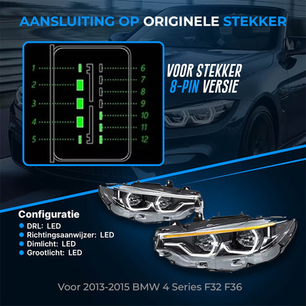 VCTparts LED Projector Koplamp Angel Eye - voor BMW 4 Serie F32/F36 (2013–2015) 8 - Pin Stekker - VCTparts.nl