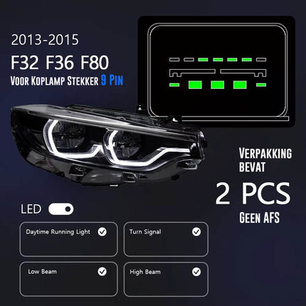 VCTparts LED Projector Koplamp Angel Eye - voor BMW 4 Serie F32/F36 (2013–2015) 9 - Pin Stekker - VCTparts.nl