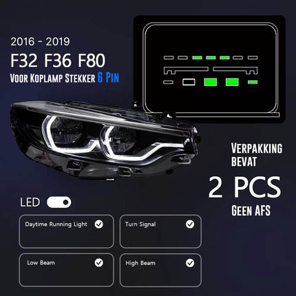 VCTparts LED Projector Koplamp Angel Eye - voor BMW 4 Serie F32/F36 (2016–2019) 6 - Pin Stekker - VCTparts.nl