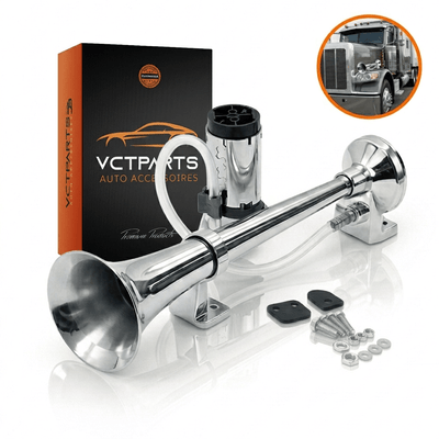 VCTparts Treinhoorn Luchthoorn 115dB met Compressor 24V - Universele Claxon Trompet Vrachtwagen Truck Toeter Elektrische Hoorn Universeel