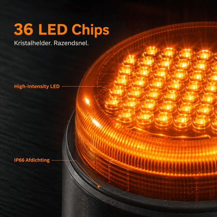 VCTparts VCTparts Oranje LED Batterij Zwaailicht Noodverlichting met Afstandsbediening en Magneet - 36 LED 12V 24V Oplaadbaar VCTparts 7
