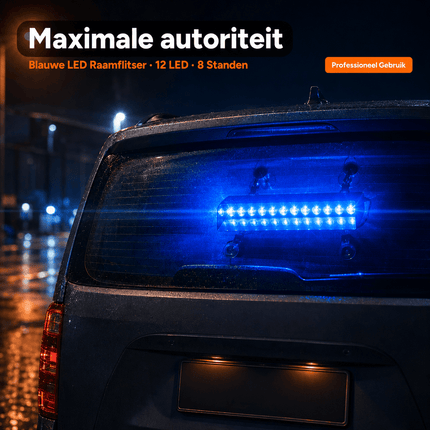 VCTparts VCTparts Premium Raamflitser Blauw LED Stroboscoop – 12V Zwaailicht met Zuignap 12 LED 8 Standen – Verhoog je Zichtbaarheid en Veiligheid NORGOS 3