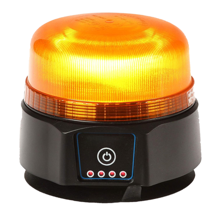 Oranje LED Batterij Zwaailicht Noodverlichting met Afstandsbediening en Magneet 36LED 12/24V Oplaadbaar - VCTparts.nl