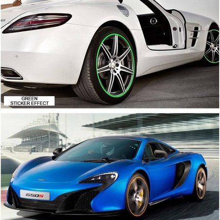 Velgen Bescherming Flexibele Decoratie Strip met Tape Geel (8 meter) - VCTparts.nl