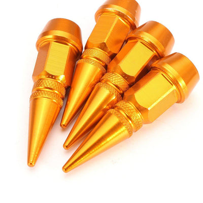 Valida Caps Slot Bolt Bullet Style Rust - Capes de pointe résistantes - Gold en aluminium (réglage 4 pièces)