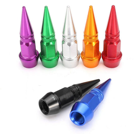 VCTparts Ventieldoppen Slotbout Kogelstijl Roestbestendige Punt Doppen - Aluminium Rood (Set 4 stuks) NORGOS 4