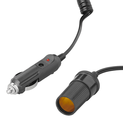 Verlengkabel voor Sigarettenaansteker 3m 12V 24V max. 3Amp. Krulsnoer - VCTparts.nl