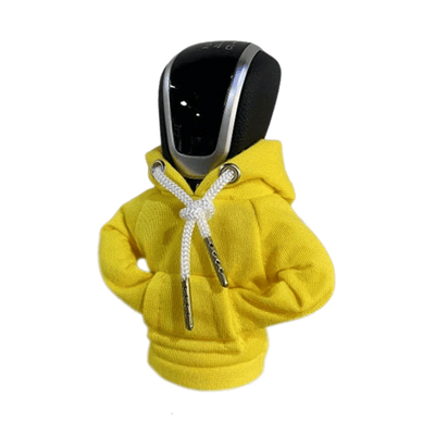 Versnellingspook Hoes Hoodie Versiering voor de Schakel Pook Knop - Geel [Trui Sweater]