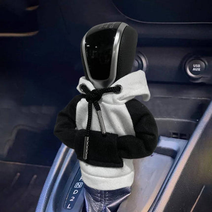 VCTparts Versnellingspook Hoes Hoodie Versiering voor de Schakel Pook Knop - Wit Zwart [Trui Sweater] NORGOS 3