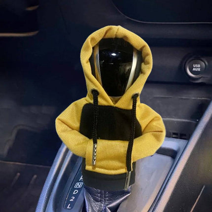 VCTparts Versnellingspook Hoes Hoodie Versiering voor de Schakel Pook Knop zwart Geel [Trui Sweater] NORGOS 5