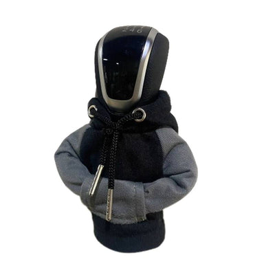 Versnellingspook Hoes Hoodie Versiering voor de Schakel Pook Knop zwart Grijs [Trui Sweater]