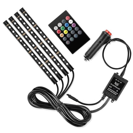 VCTparts Voertuig Universele Interieur Instapverlichting ledstrip 4 Strips voor Onder Stoel en Dashboard RGBW NORGOS 6