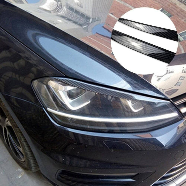 Volkswagen Golf 7 Koplamp Booskijker Wenkbrauw Carbon (set van 2 stuks) - VCTparts.nl