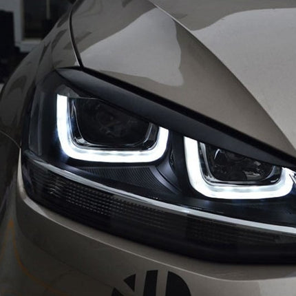 VCTparts Volkswagen Golf 7 Koplamp Booskijker Wenkbrauw Zwart (set) NORGOS 1