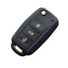 Volkswagen Sleutel Hoes Siliconen Cover zwart Blauw [Polo - Golf - Passat] - VCTparts.nl
