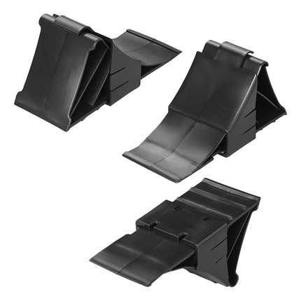 Wielkeg Wielblok Klem Bandenstopper Rolstopper Incl. Houder Kunststof Zwart - VCTparts.nl