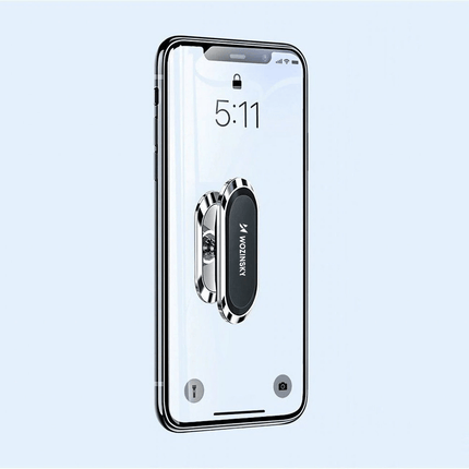 Wozinsky Auto Telefoonhouder Magnetisch Autodashboard 360º Zelfklevend Ovaal Zwart - VCTparts.nl