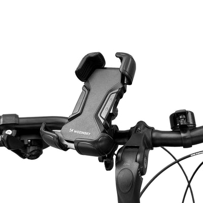 Wozinsky Universele Sterke Telefoonhouder voor Fiets / Motor / Scooter Extra Stevig Zwart
