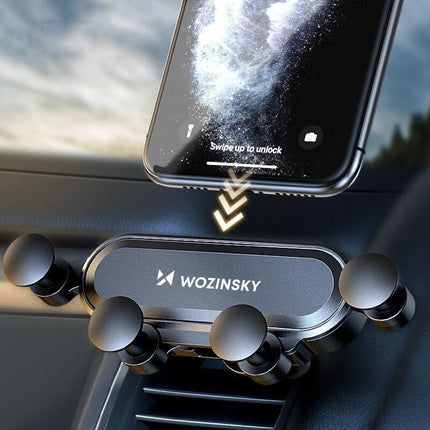 Wozinsky WCH - 05 Gravity Telefoonhouder voor Luchtrooster Auto Zwart - VCTparts.nl
