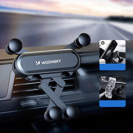 Wozinsky WCH - 05 Gravity Telefoonhouder voor Luchtrooster Auto Zwart - VCTparts.nl
