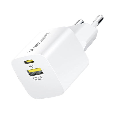 Wozinsky WWCEAC GaN USB A USB C 33W Snellader Voor Stopcontact Wit