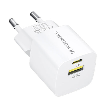 Wozinsky WWCEAC GaN USB A USB C 33W Snellader Voor Stopcontact Wit - VCTparts.nl