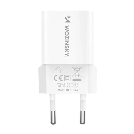 Wozinsky WWCEAC GaN USB A USB C 33W Snellader Voor Stopcontact Wit - VCTparts.nl